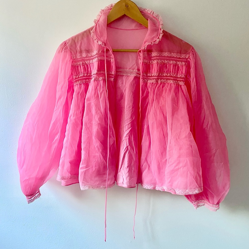 Gotham 1950’s Baby Doll Ruffle Top